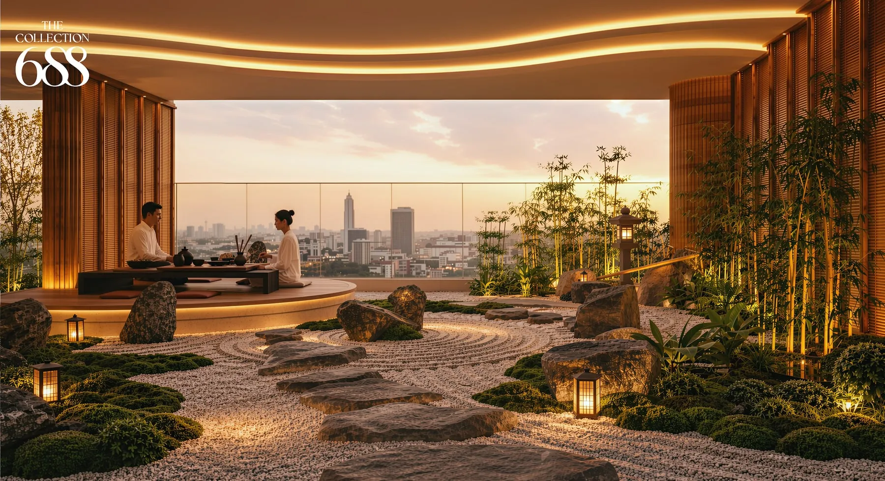 Vườn thiền & sound bathing, tầng 21