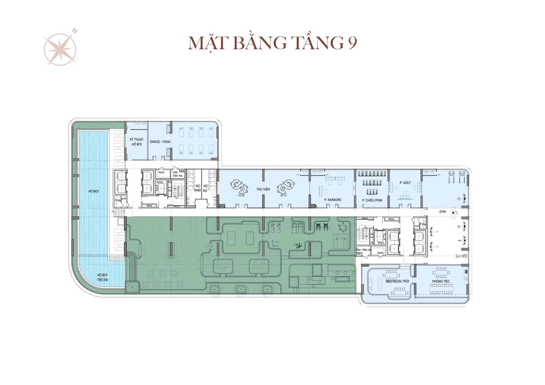 Mặt bằng Tầng 9 dự án The Collection 688
